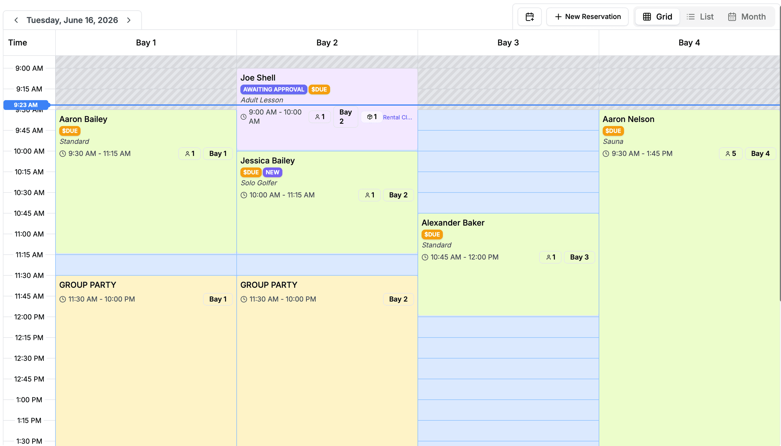 VTee Golf Admin Dashboard - Golf Simulator Booking Management